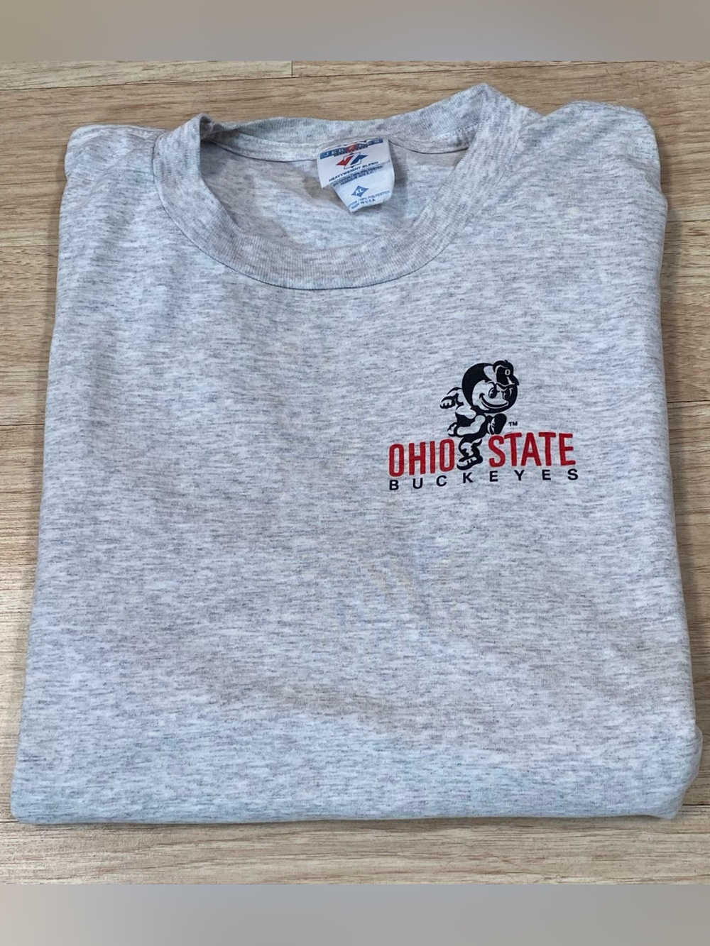 Vintage Ohio State Buckeyes T-Shirt Men’s XL Grey Made in USA Long Sleeve Shirt